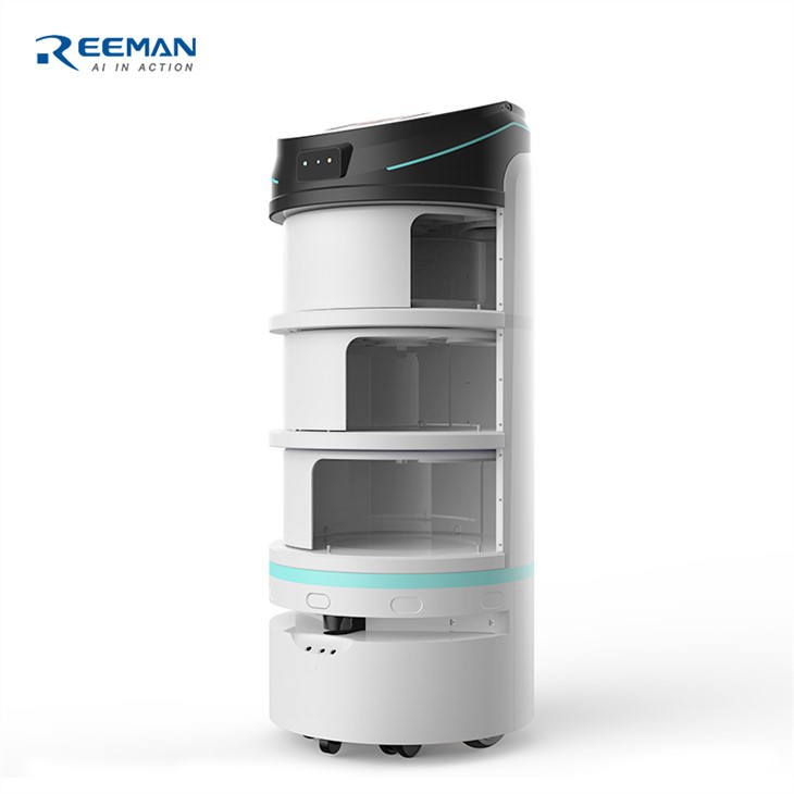 REEMAN Small Delivery Service Robot Fast Food Delivery Robot Waiter for Restaurant/Hotel