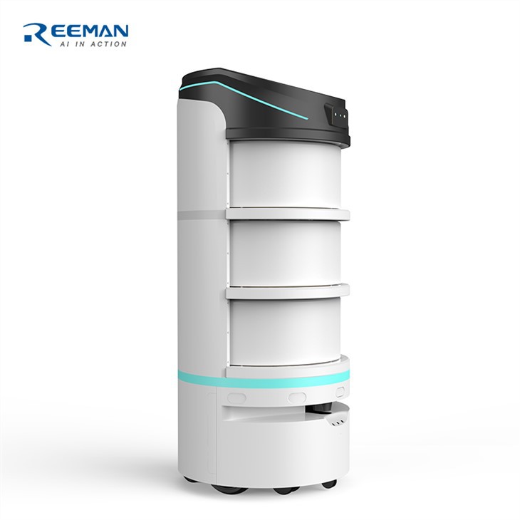 REEMAN Small Delivery Service Robot Fast Food Delivery Robot Waiter for Restaurant/Hotel